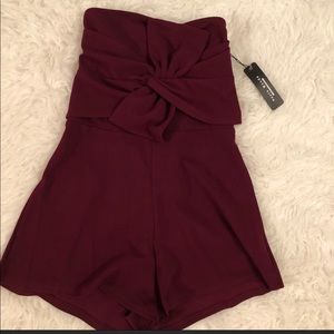 Burgundy Romper